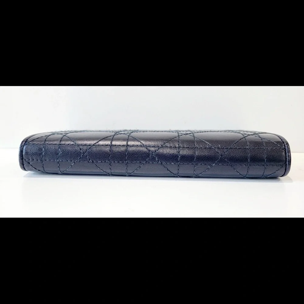 CHRISTIAN DIOR cannage long wallet